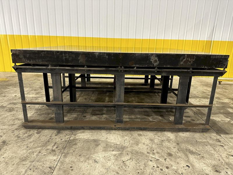 96" X 96" STEEL LAYOUT TABLE / PLATE ON HEAVY DUTY STORAGE RACK BASE: STOCK #11026