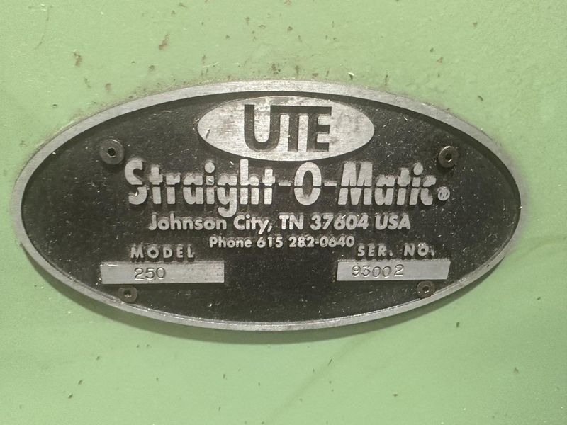16" UTE "STRAIGHT-O-MATIC"  MODEL 250 BLADE & PART CORRECTIVE STRAIGHTENER: STOCK #10122