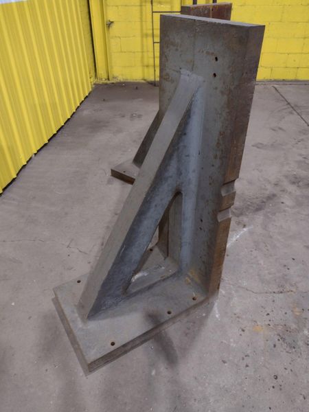 48" X 18" X 28" SET OF (2) CAST IRON ANGLE PLATES: STOCK #19368