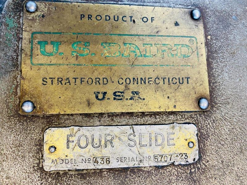 1/4" X 36" US BAIRD MODEL #4-36 FOUR SLIDE WIRE FORMING MACHINE: STOCK #10473
