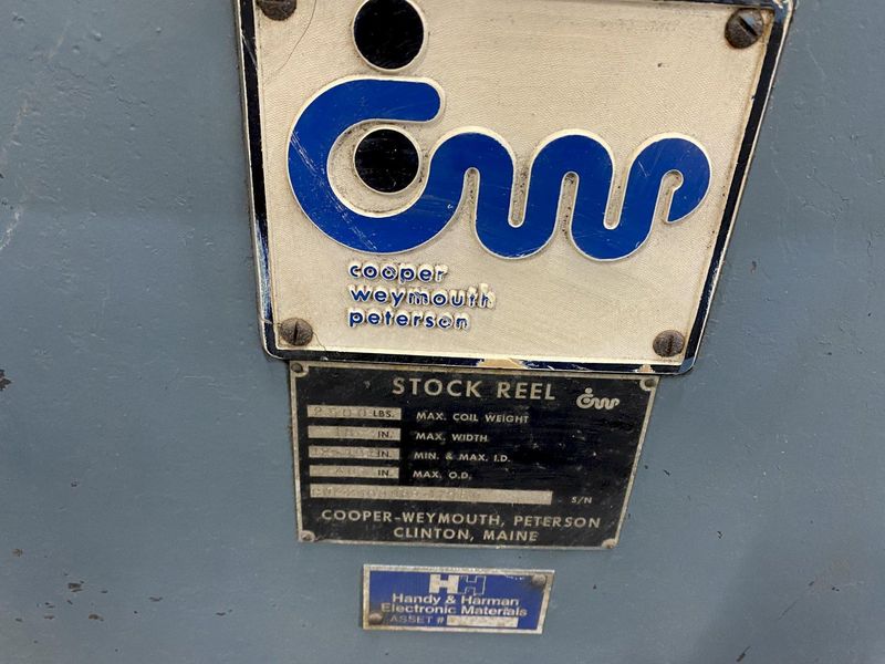2500 LB 1.25 TON x 24" COE CWP PULL OFF SINGLE END UNCOILER COIL REEL: STOCK #13480