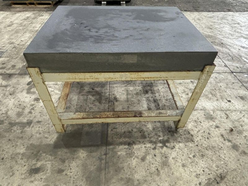 36" x 48" x 5.75" COLLINS MICROFLAT BLACK SURFACE PLATE GRANITE TABLE: STOCK #18002