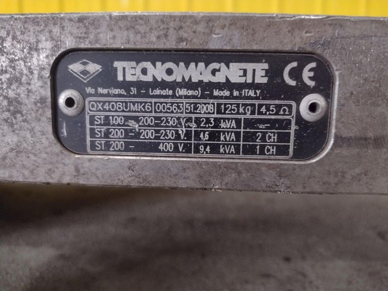 14" x 29" TECNOMAGNETE MODEL #QX408UMK6 MAGNETIC SURFACE CHUCK & CONTROLS: STOCK #20552