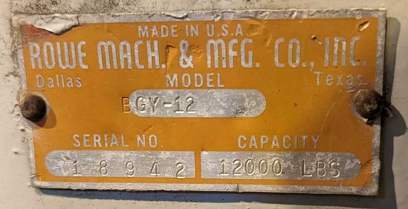 12,000# x 60" Rowe Coil Car