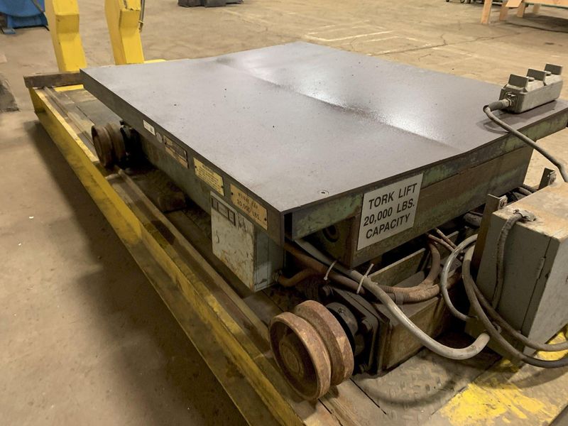 20,000 LB 10 TON AMERICAN TORKLIFT TRAVERSING & ELEVATING HYDRAULIC COIL CAR: STOCK #12127