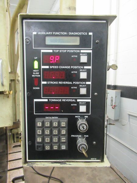 Cincinnati Model 75 OBS 75 Ton Hydraulic Gap Frame Press, 8" Stroke, Die Cushion, Cincinnati Tonnage and Position Controls