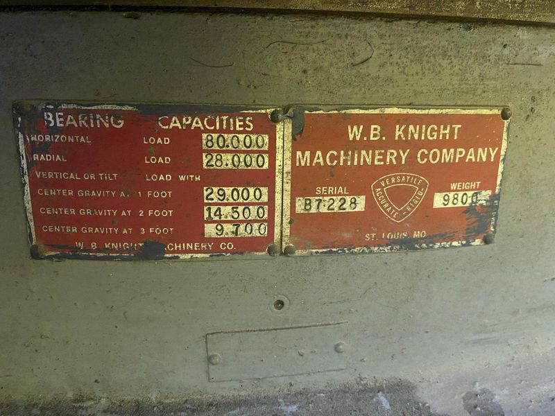 80,000 LBS (40 TON) X 60"  KNIGHT POWER TILTING ROTARY TABLE / WELDING POSITIONER: STOCK #18779