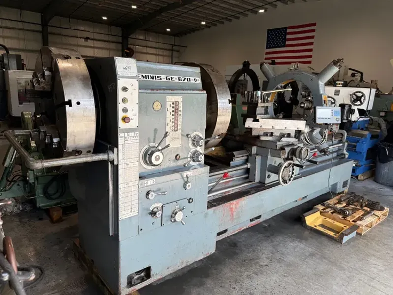 GEMINIS Republic Lagun GE-870 34”/43” x 80”cc Hollow Spindle Lathe #7631