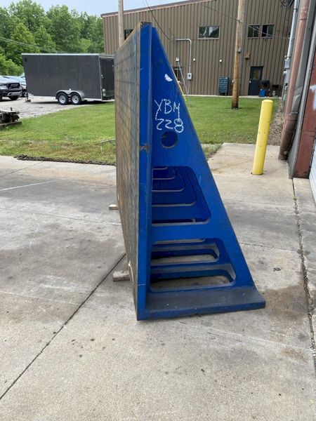 84" x 72" HEAVY DUTY ANGLE PLATE WITH DRILLED & TAPPED HOLES: STOCK #14745