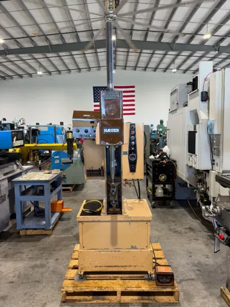 HAEGER HP6-B  6 Ton Hydraulic Insertion Press & Autofeed Bowl USA #7676