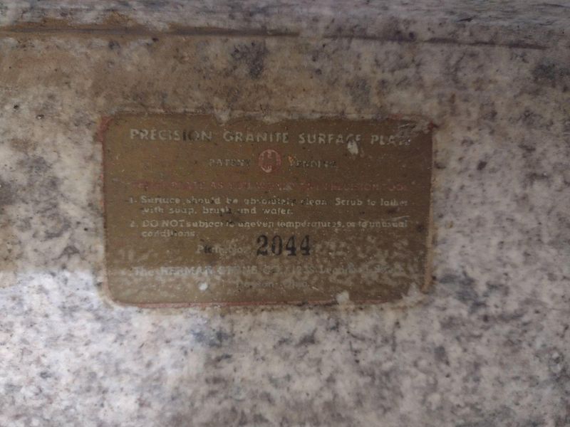 36" X 24" X 6" CHALLENGE PRECISION INSPECTION GRANITE SURFACE PLATE: STOCK 23107
