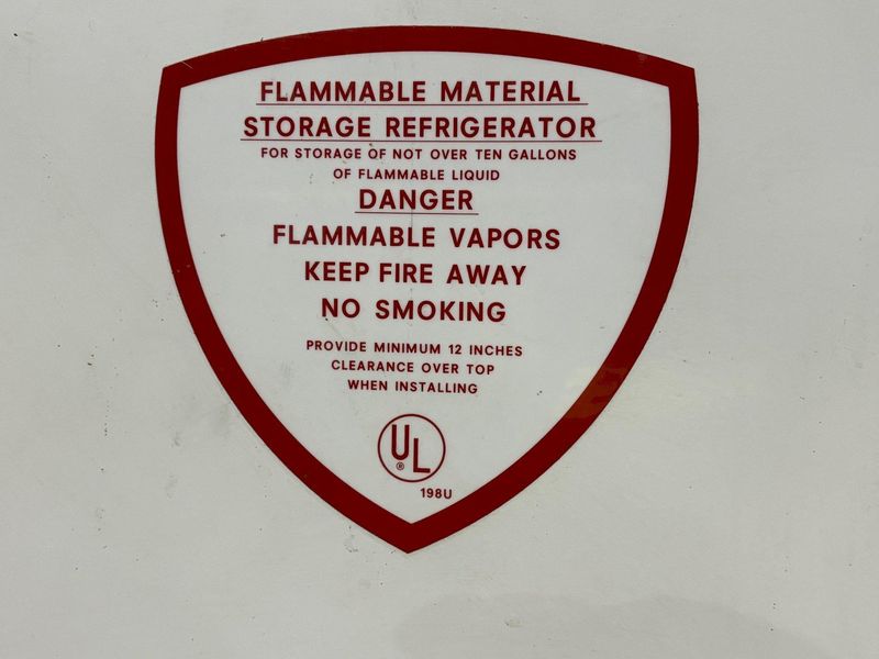 KELVINATOR 2 DOOR MODEL #UC50RFMS FLAMABLE MATERIAL STORAGE LABRATORY REFRIGERATOR: STOCK #22016