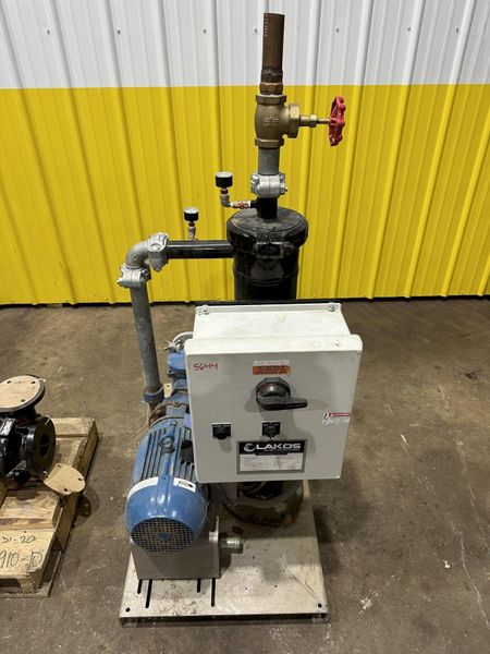65 GPM X 3 HP LAKOS FILTRATION PUMP & STRAINER: STOCK #21909