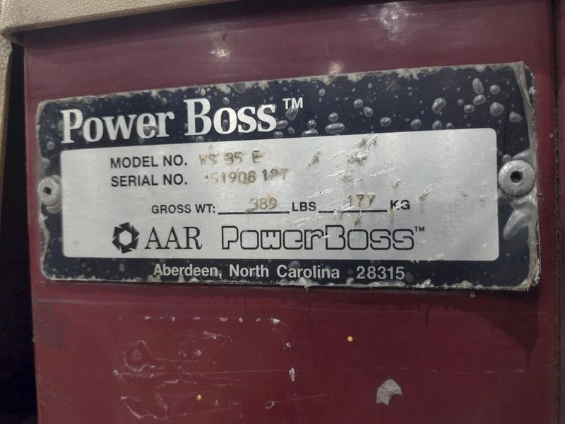 POWERBOSS MODEL #WS35E WALK BEHIND ELECTRIC SWEEPER: STOCK #21655