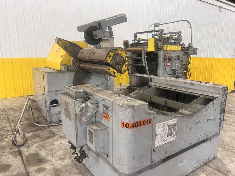 40" X 12,000 LBS X .110" ROWE COIL REEL, CAR, & STRAIGHTENER FEED LINE: STOCK #21627