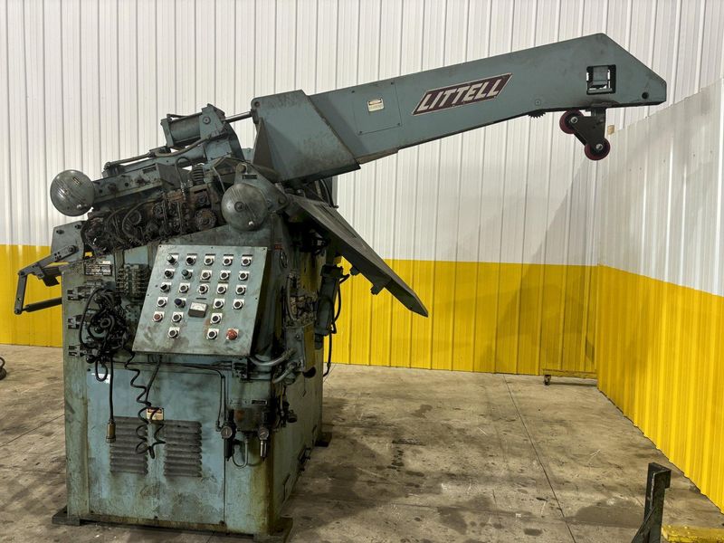 36” X .050” (12” X .080”) LITTELL HEAVY DUTY STRAIGHTENER WITH PEELER AND HOLD DOWN ARM: STOCK #