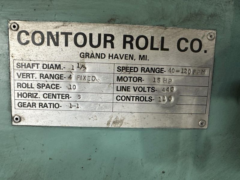20 STAND X 1.5' X 10" RS CONTOUR ROLLFORMER WITH AMS CONTROLS: STOCK #21331