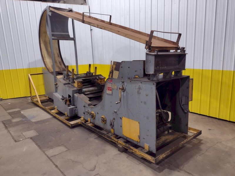 10,000 LB X 24" WIDE X .187" AIR FEEDS COIL CRADLE STRAIGHTENER / UNCOILER: STOCK 17042