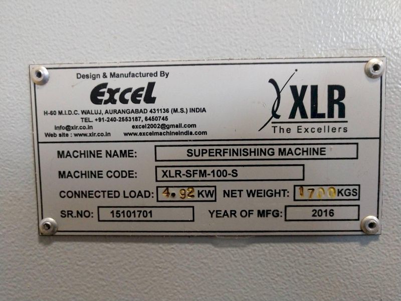 2016 EXCEL SUPER-FINISHER MODEL #XLR-SFM-100-S GRINDER WITH UDLY SLUDGE MASTER COOLANT SYSTEM: S