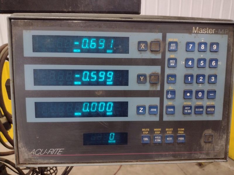 2 HP DOALL MODEL @PM-200V RAM TYPE VERTICAL MILL WITH POWER FEED & DRO: STOCK #22880