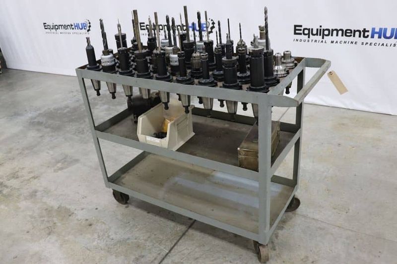 (36) Assorted CAT 50 Tool Holders in Cart