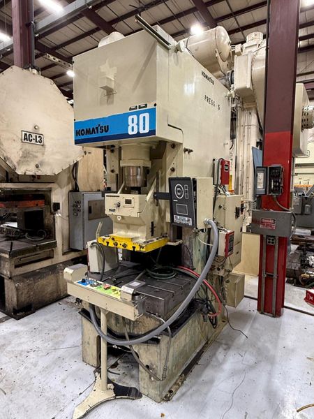 80 Ton KOMATSU OBS Press - Used Komatsu Model 80H-VS-3 Mechanical Stamping Press For Sale, Year