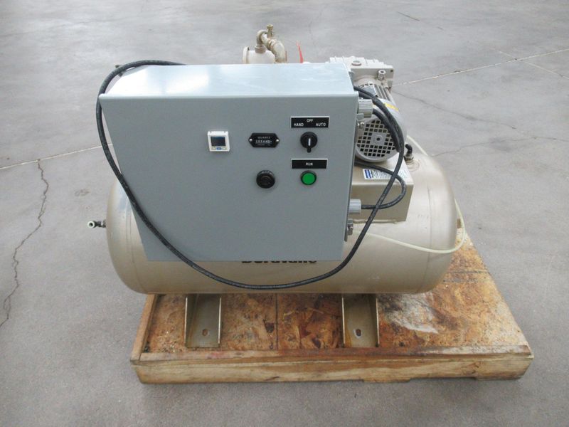 Dekker Vacuum Technologies Duravane Vacuum Pump Model RML010T1-01-AS, Rotary Vane Pump with Tank - Single Phase