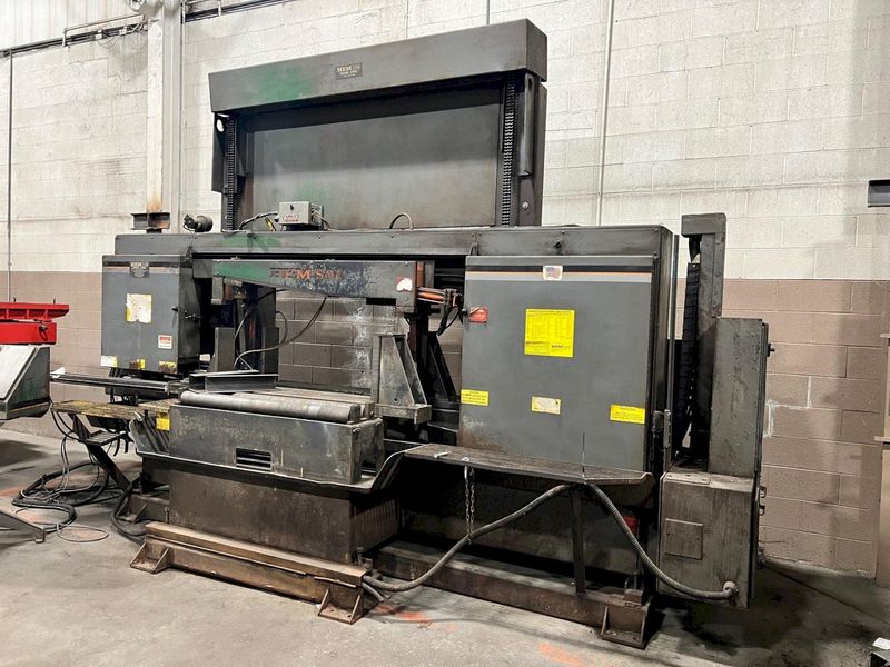USED HEM DUAL POST SEMI-AUTOMATIC HORIZONTAL BANDSAW , Model WF140HM-DC, 20” x 44”, Stock No. 10