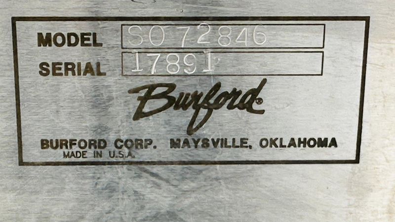 Burford Corp Model: SO72846  |   S.S. Bi-Directional Accumulation Table w/ 2-Motors
