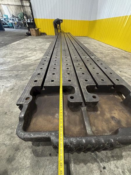 24' X 4' HEAVY DUTY T-SLOTTED PLANER MILL TABLE / FLOOR PLATE: STOCK #23014