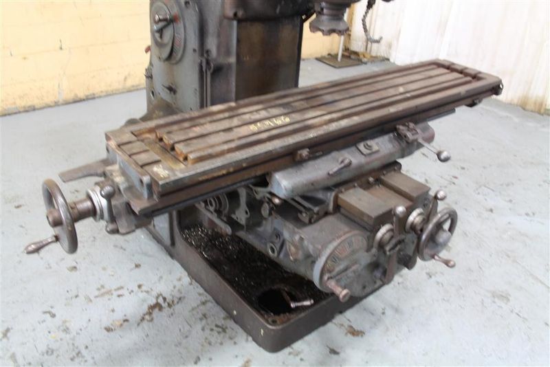 #3 MILWAUKEE HORIZONTAL MILL WITH VERTICAL HEAD & UNIVERSAL TABLE: 5996