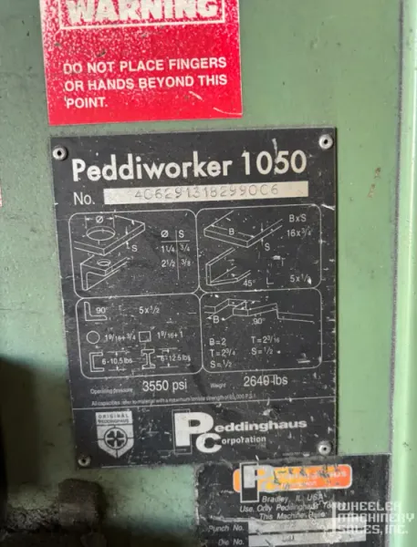 PEDDINGHAUS Peddiworker 1050 Hydraulic Ironworker #8086 #1