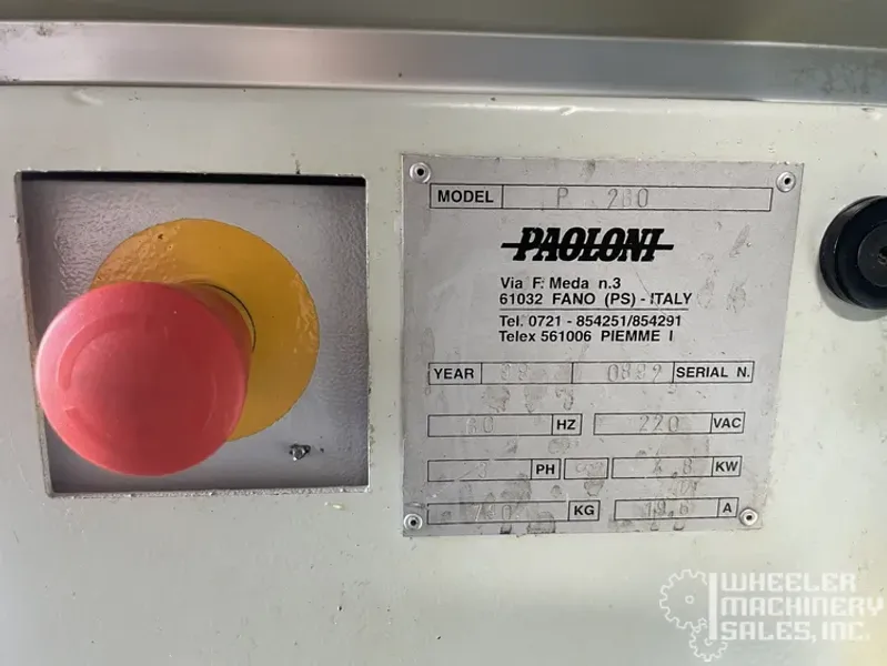 1998 PAOLONI P260 Sliding Table Saw #7959 #1