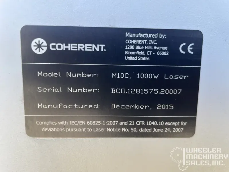 2015 COHERENT META 10C Laser Cutting System #7855