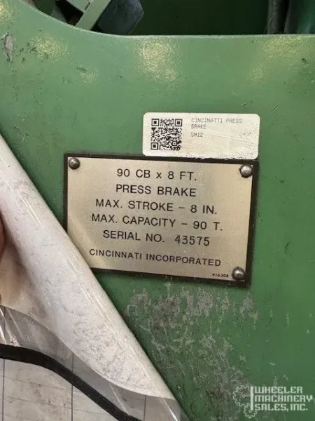 Cincinnati 90CBX8 CNC Hydraulic Press Brake #7657 #1