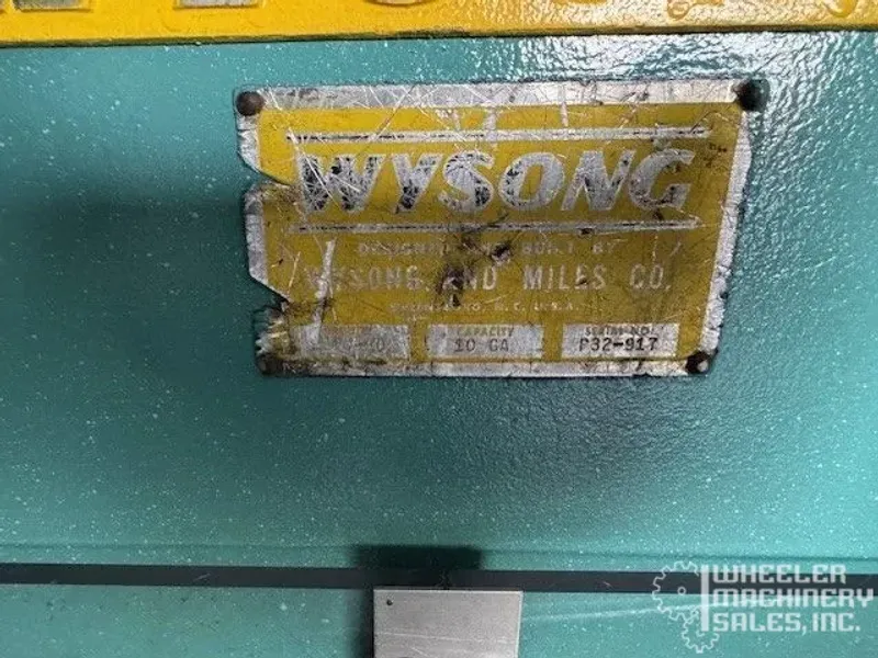 Wysong 1010-RD Mechanical Power Squaring Shear #7655 #2