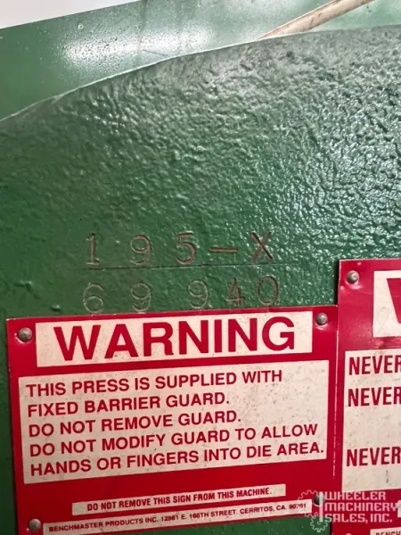 Benchmaster 195-X OBI Punch Press #7516 #2