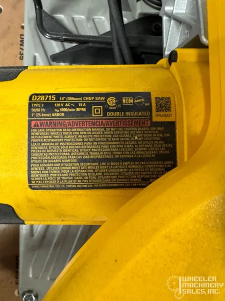 De Walt D28715 Abrasive Saw #7454 #1