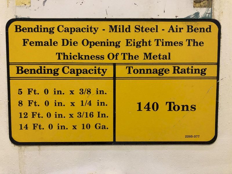140 TON X 12' WYSONG MODEL #THS140-144 HYDRAULIC PRESS BRAKE: STOCK #18665