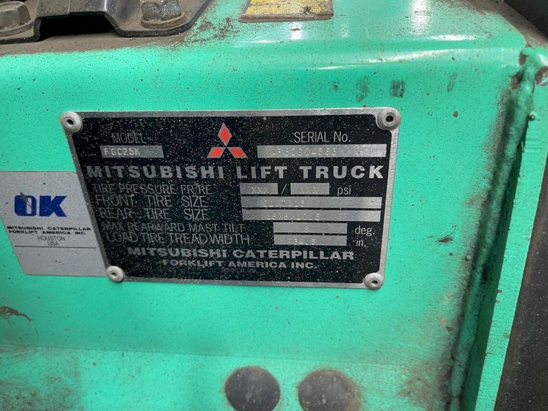 5000 LB MITSUBISHI LP FAS CHUSHION TIRE FORKLIFT: STOCK #77763