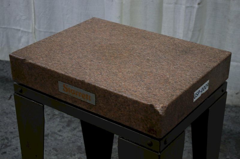 18" X 24" STARRETT PINK GRANITE PLATE ON STAND: STOCK #74829