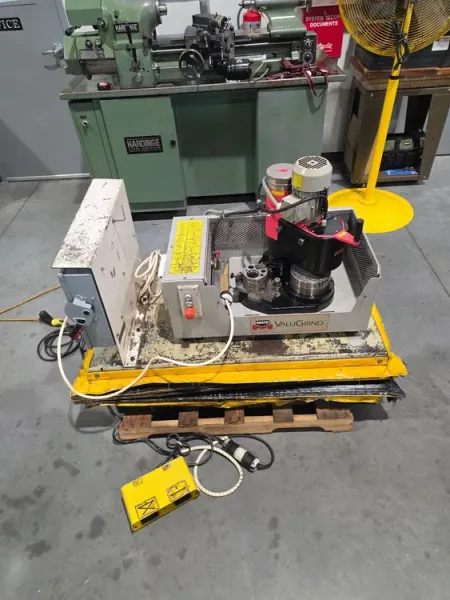 MATE M VALUGRIND Punch & Die Grinder on BARRON Powered Scissor Lift Table #8147