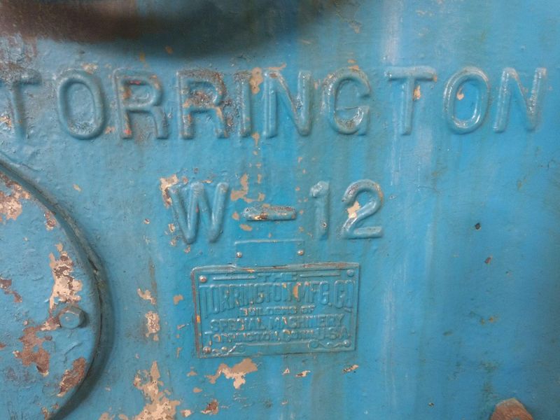 .148" x 2.75" COIL O.D. TORRINGTON MODEL #W12 SPRING COILER / COIL MAKING MACHINE: STOCK 14915