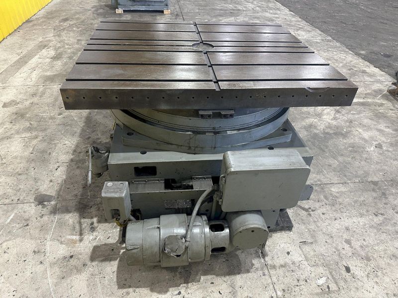 50" X 60" CINCINNATI BICKFORD CROSS SLIDING ROTARTY T-SLOT  MOTORIZED MILL TABLE: STOCK #22529