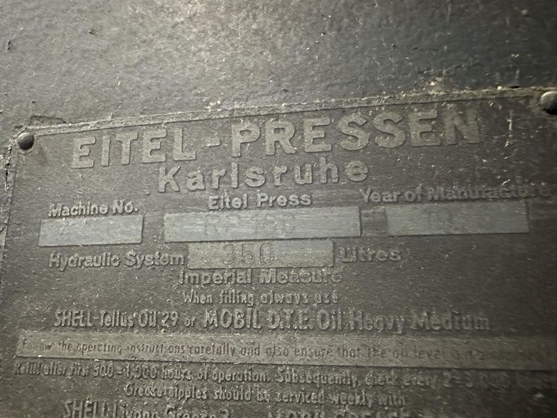 160 TON EITEL MODEL #RP160 HYDRAULIC C-FRAME PRECISION STRAIGHTENING PRESS: YOBRO #18216