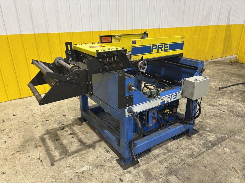12" W X 18" STROKE PRESS ROOM EQUIPMENT PRE PNEUMATIC COIL STRAIGHTENER & AIR FEEDER : STOCK #23