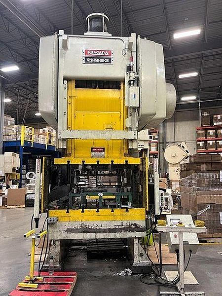 150 ton Niagara S2G-150-60-36 Used Two Point Mechanical Metal Stamping Gap Frame Press For Sale,