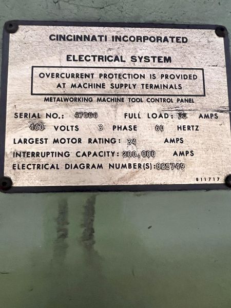 10' X 1/2" CINCINNATI HS500 HYDRAULIC SHEAR WITH FOPBG: STOCK #21757