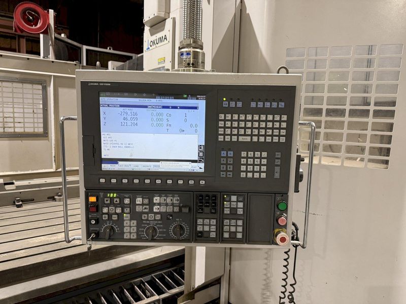 OKUMA MCV-AII, 60" X 160" TABLE, 157" X, 78" Y, 50 TAPER, 4000 RPM, 72 ATC, 59" SPINDLE TO TABLE