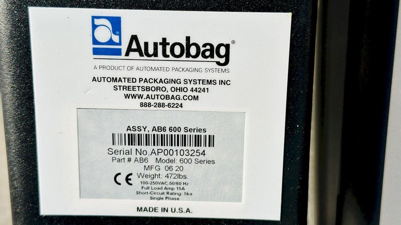 Automated Packaging Systems | Autobag 600 Bagger System  |  Vertical Orientation for Package Ful